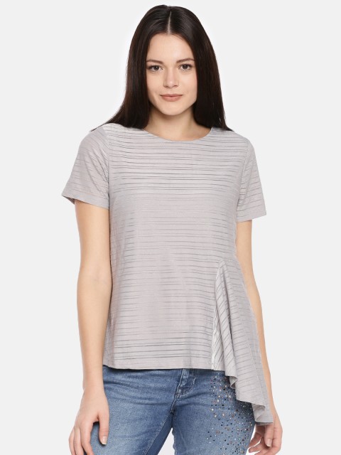 

Vero Moda Women Grey Self Design Top