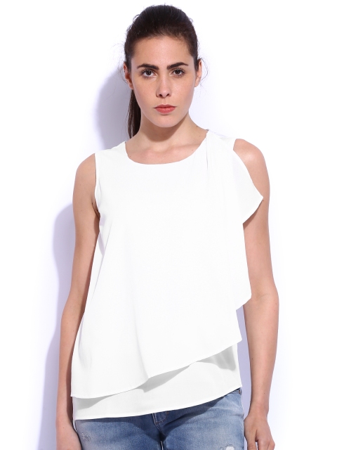 

Tokyo Talkies White Layered Top