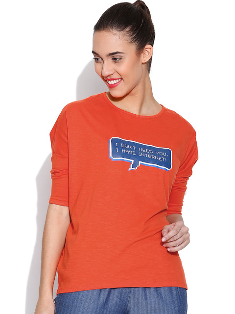 

Tokyo Talkies Orange Printed Top