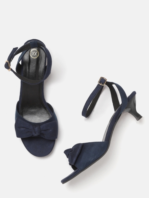 

20Dresses Women Navy Blue Solid Kitten Heels