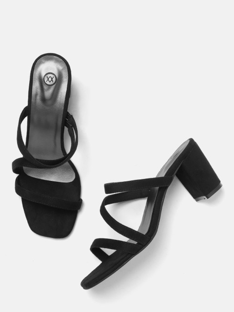 

20Dresses Women Black Solid Block Heels