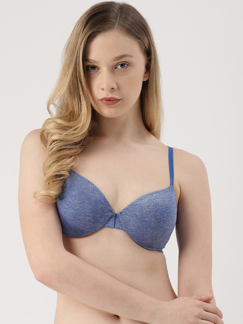 

Wacoal Blue Solid Underwired Lightly Padded Everyday Bra