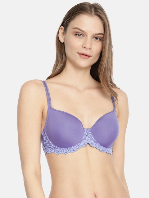 

Wacoal Purple Solid Underwired Lightly Padded Everyday Bra BDB405