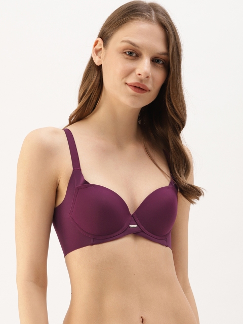 

Wacoal Purple Solid Underwired Lightly Padded Everyday Bra