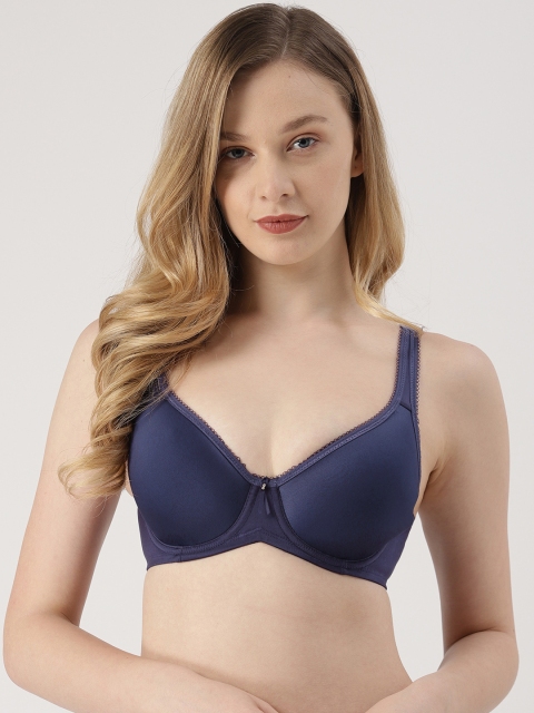 

Wacoal Navy Blue Solid Underwired Lightly Padded Everyday Bra 853192