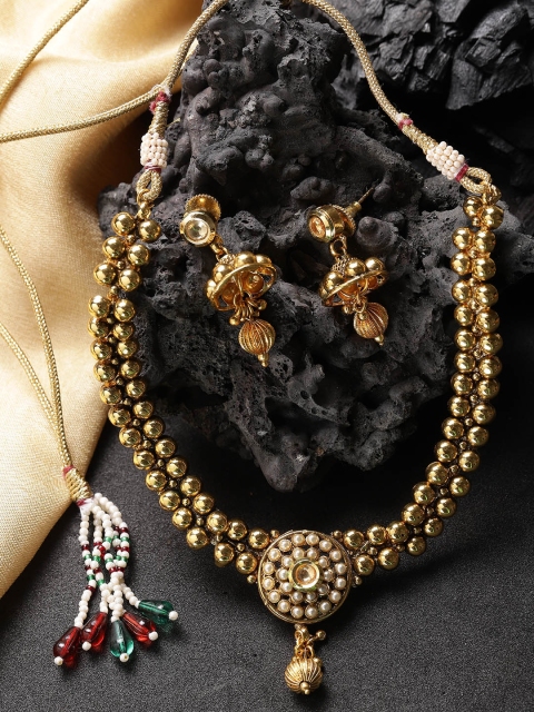 

Zobby Gold-Plated Beaded Handcrafted Jewellery Set
