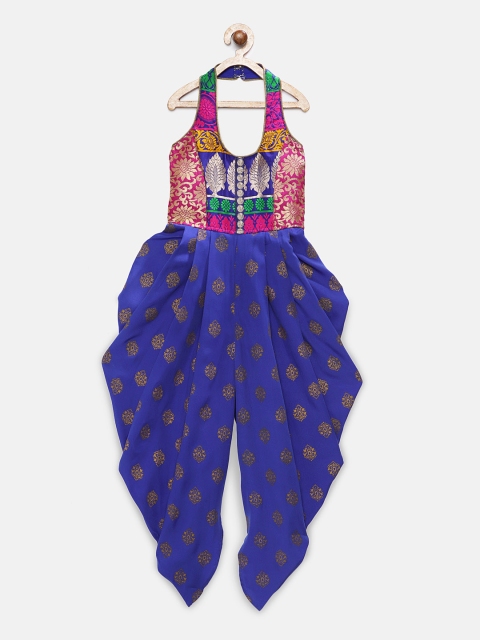 

Twisha Girls Blue & Pink Printed Basic Jumpsuit