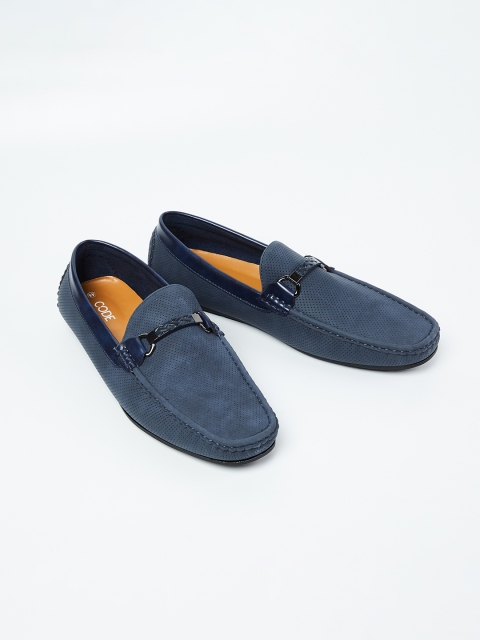 

CODE by Lifestyle Men Navy Blue Solid Slip-Ons