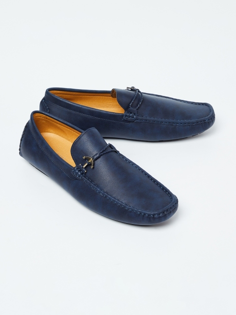 

CODE by Lifestyle Men Navy Blue Textured Slip-Ons