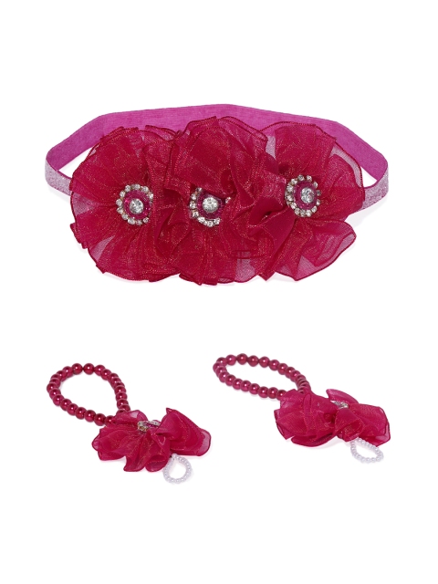 

Magic Needles Girls Pink Anklet & Headband Set