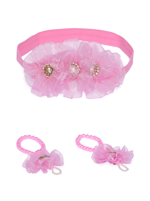 

Magic Needles Girls Pink Anklet & Headband Set