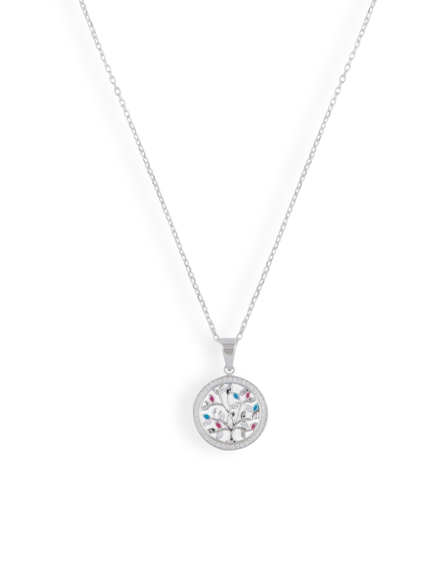 

bebe Silver-Toned Circular Shaped 925 Sterling Silver Chain