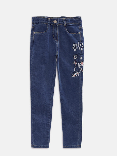 

TALES & STORIES Girls Blue Slim Fit Mid-Rise Clean Look Jeans