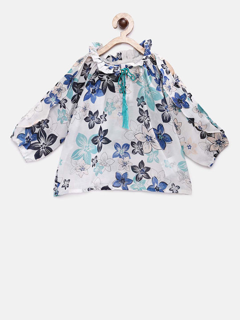 

TALES & STORIES Girls White Printed A-Line Top