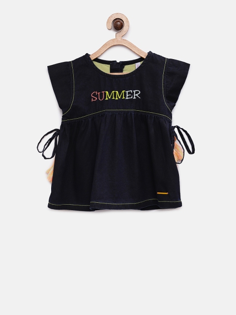 

TALES & STORIES Girls Blue Denim Empire Dress