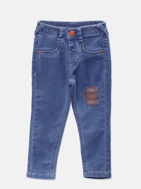

TALES & STORIES Boys Blue Slim Fit Mid-Rise Clean Look Jeans