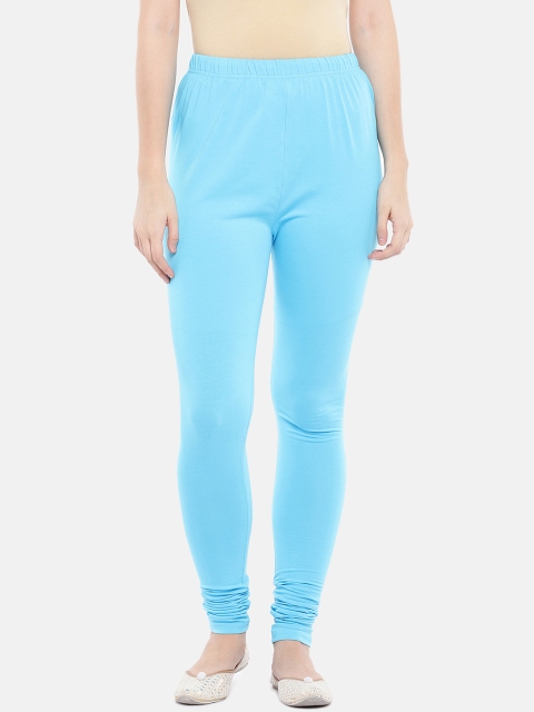 

Ethnicity Women Blue Solid Ankle-Length Leggings