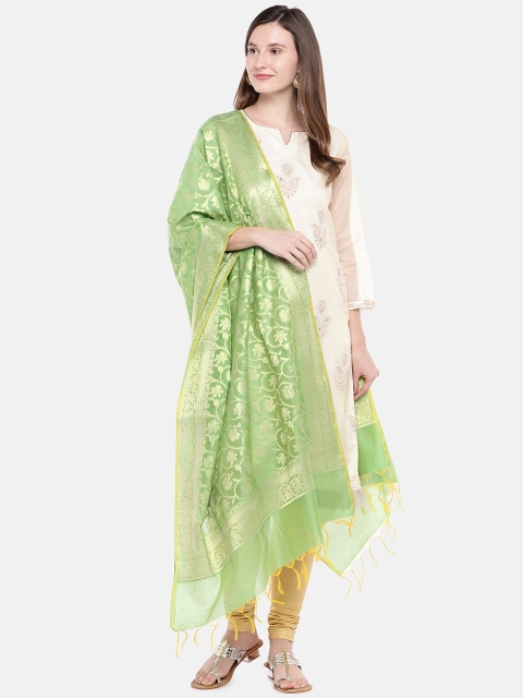 

Ethnicity Green Printed Dupatta