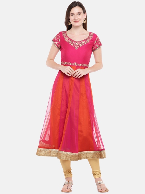 

Ethnicity Women Fuchsia Solid Anarkali Kurta