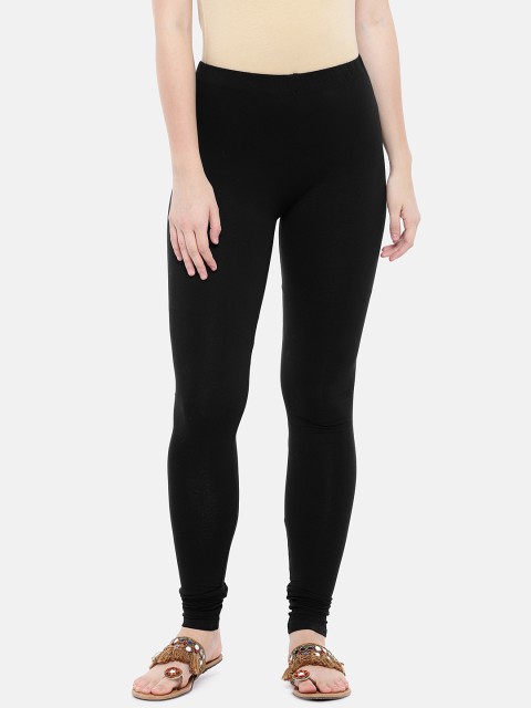 

Ethnicity Women Black Solid Leggings