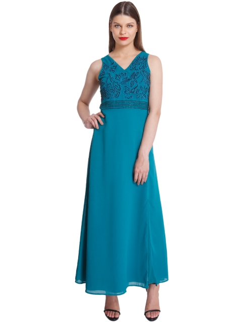 

Vero Moda Marquee by Kangana Ranaut Green Beaded Maxi Dress