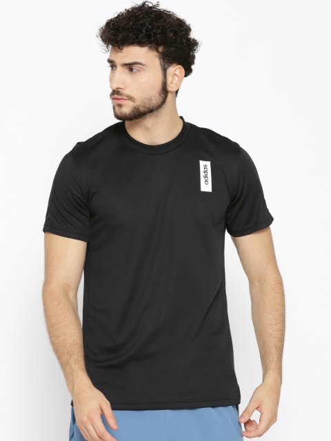 

ADIDAS Men Black Self-Design BB T-shirt