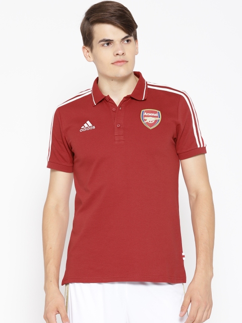 

ADIDAS Men Maroon Solid AFC Football Polo T-shirt