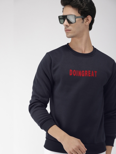 

Harvard Men Navy Blue Solid Sweatshirt