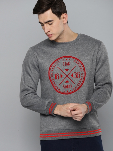 

Harvard Men Grey Printed Sweatshirt