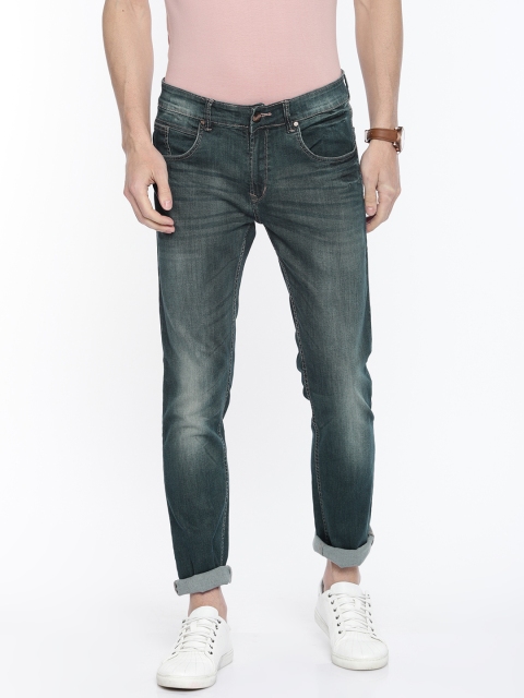 

People Men Blue Slim Fit Mid-Rise Clean Look Stretchable Jeans