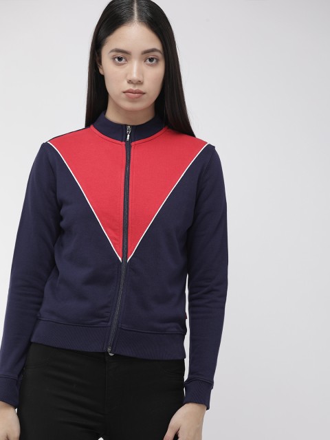

Levis Women Navy Blue & Red Colourblocked Sweatshirt
