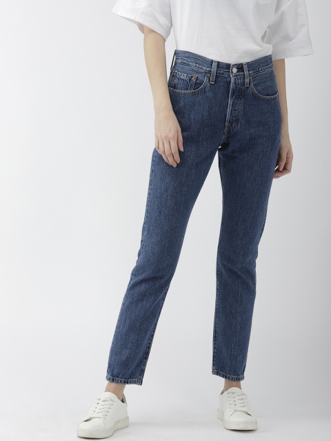 

Levis Women Blue 501 Super Skinny Fit High-Rise Clean Look Jeans