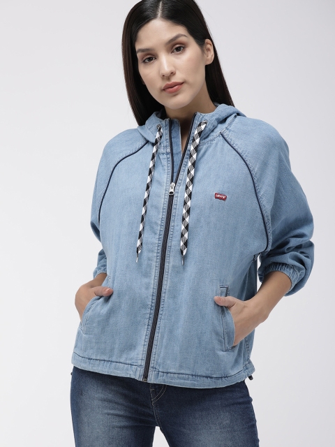 

Levis Women Blue Solid Denim Jacket