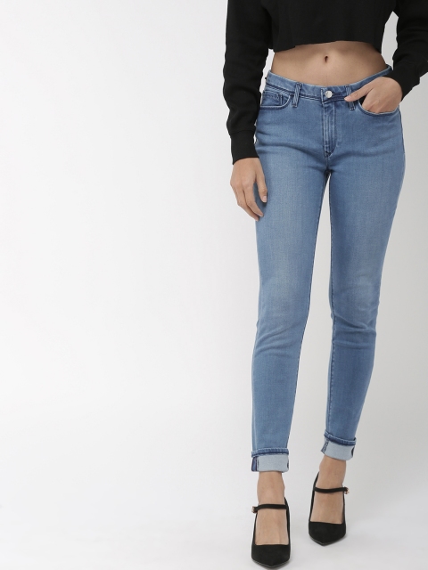 

Levis Women Blue 711 Skinny Fit Mid-Rise Clean Look Stretchable Jeans