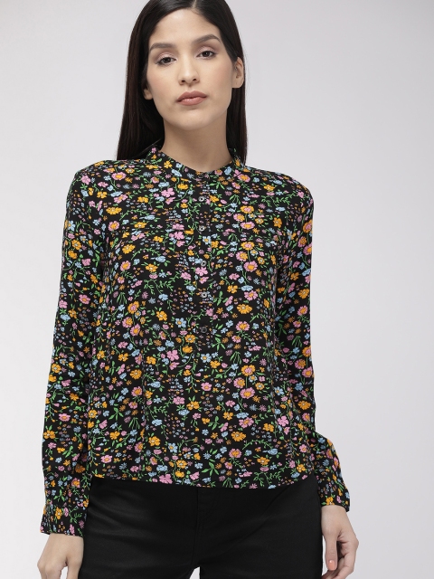 

Levis Women Black Printed Shirt Style Top