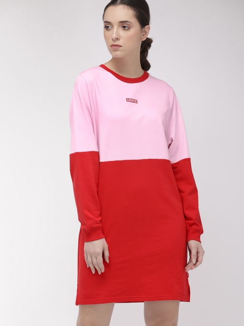 

Levis Women Pink & Red Colourblocked T-shirt Dress