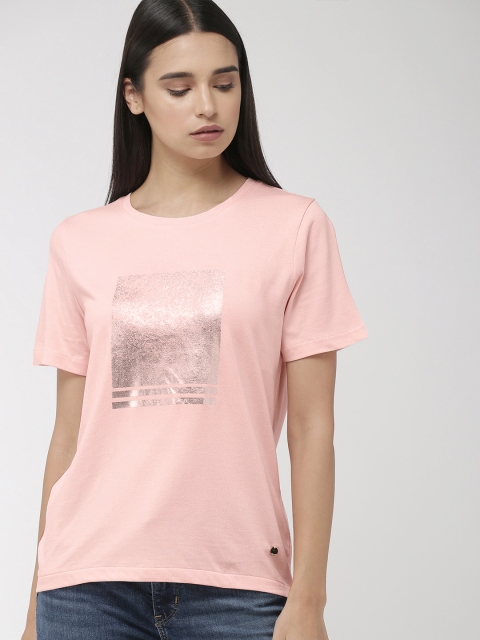 

Levis Women Pink Printed Round Neck T-shirt