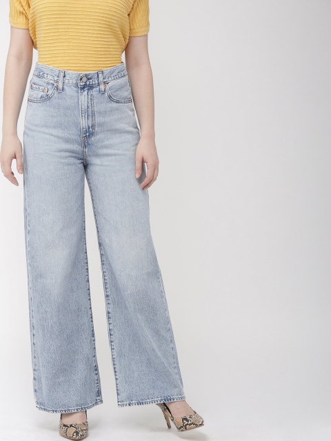 

Levis Women Blue Flared Ribcage Wide Leg Super High-Rise Clean Look Jeans