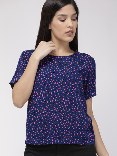 

Levis Women Navy Blue Printed Regular Top