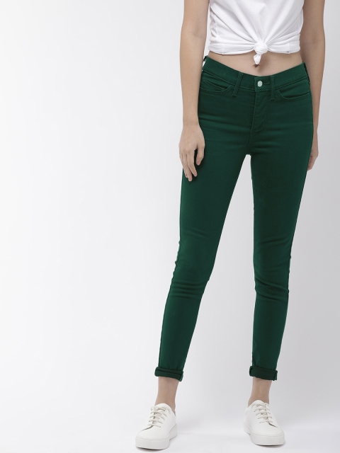 

Levis Women Teal Green 310 Shaping Super Skinny Fit Solid Regular Trousers