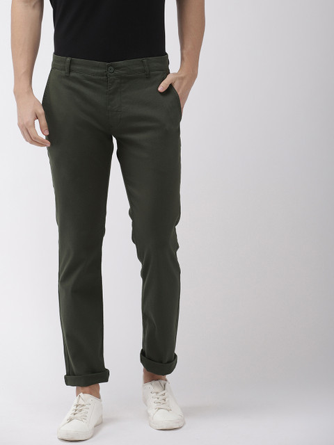 

Levis Men Green Slim Fit Self-Design Trousers 511