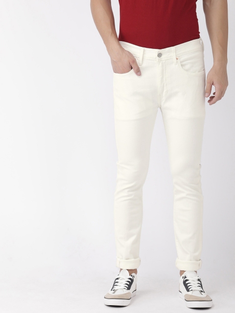 

Levis Men White Super Skinny Fit Mid-Rise Clean Look Stretchable Jeans 519