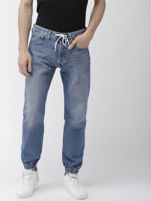 

Levis Men Blue Mid-Rise Clean Look Stretchable 501 Jogger Jeans