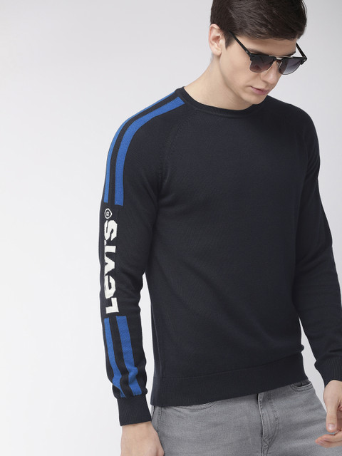 

Levis Men Navy Blue Solid Sweater