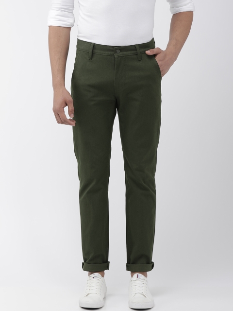 

Levis Men Green 512 Slim Tapered Fit Solid Regular Trousers