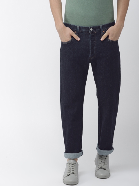 

Levis Men Blue 501 Straight Fit Mid-Rise Clean Look Stretchable Jeans