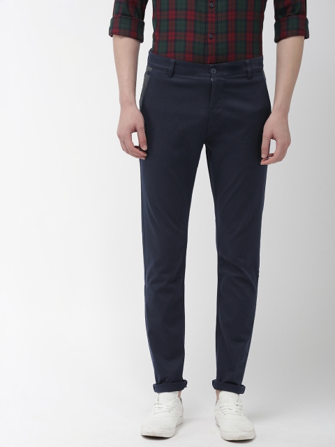 

Levis Men Navy Blue 512 Slim Tapered Fit Self Design Regular Trousers