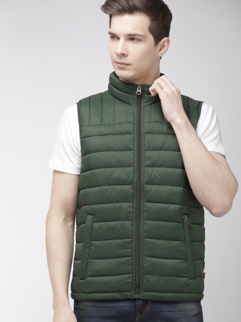 

Levis Men Green Solid Puffer Jacket