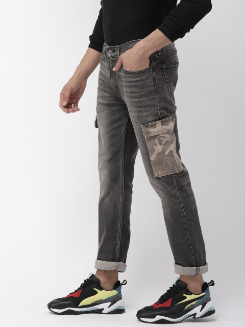 

Levis Men Grey 511 Performance Slim Fit Mid-Rise Clean Look Stretchable Jeans