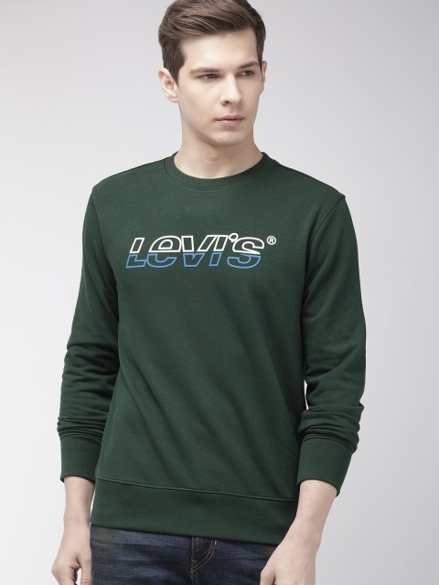 

Levis Men Teal Green Printed Sweatshirt